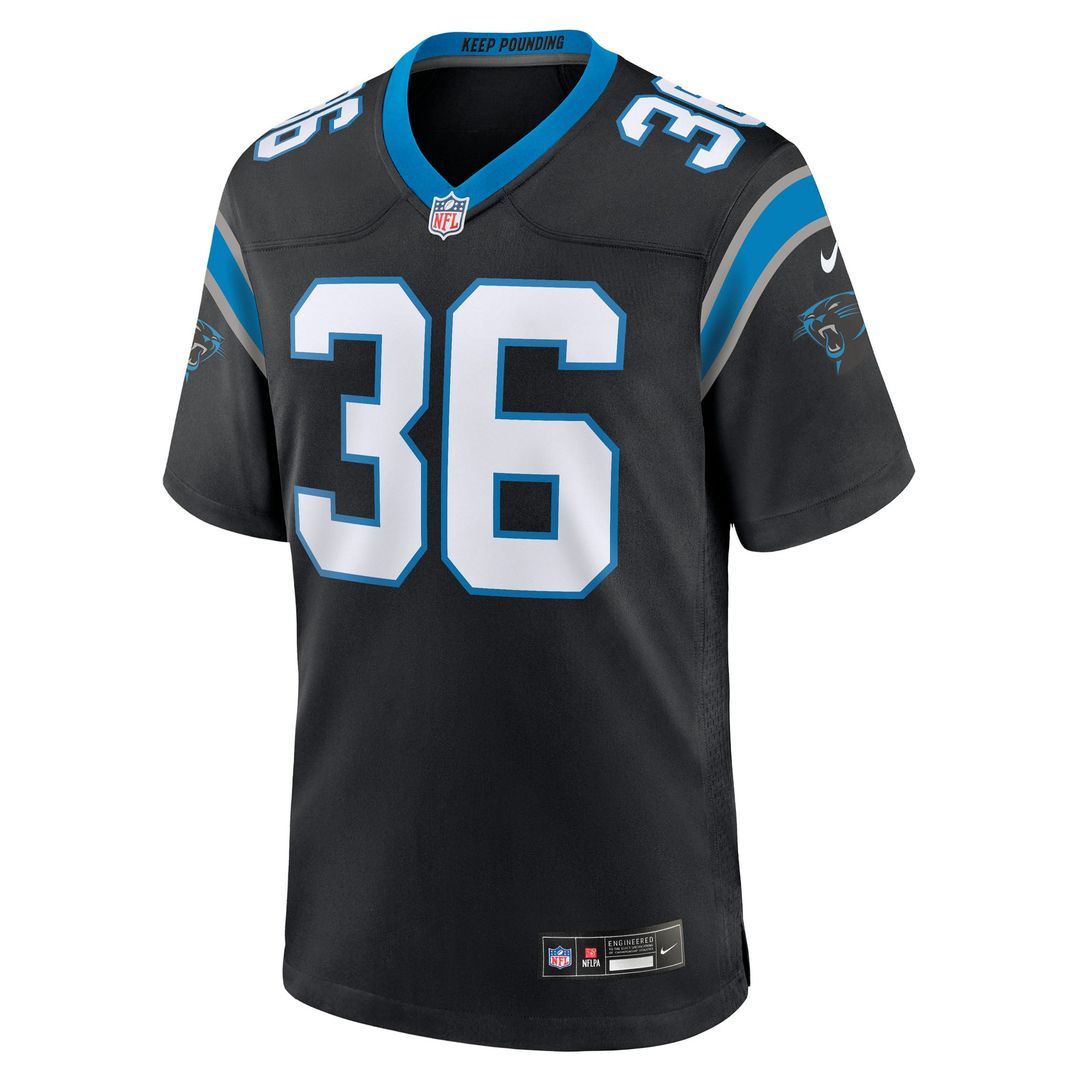 Carolina Panthers Demani Richardson Black Team Game Jersey | NFL Football Jersey