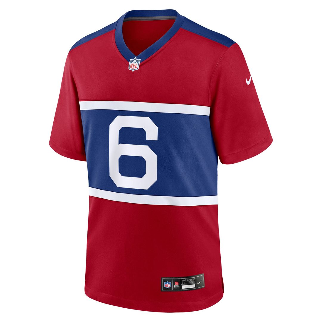 New York Giants Jaxson Dart Red Alternate Century Red Game Jersey | NFL Football Jersey