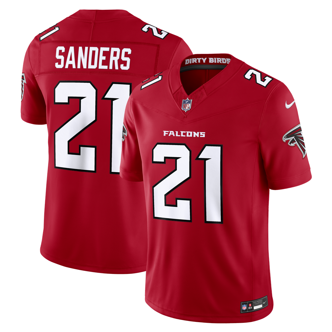 Atlanta Falcons Deion Sanders Red Team Vapor F.U.S.E. Stitched Retired Limited Jersey | NFL Football Jersey