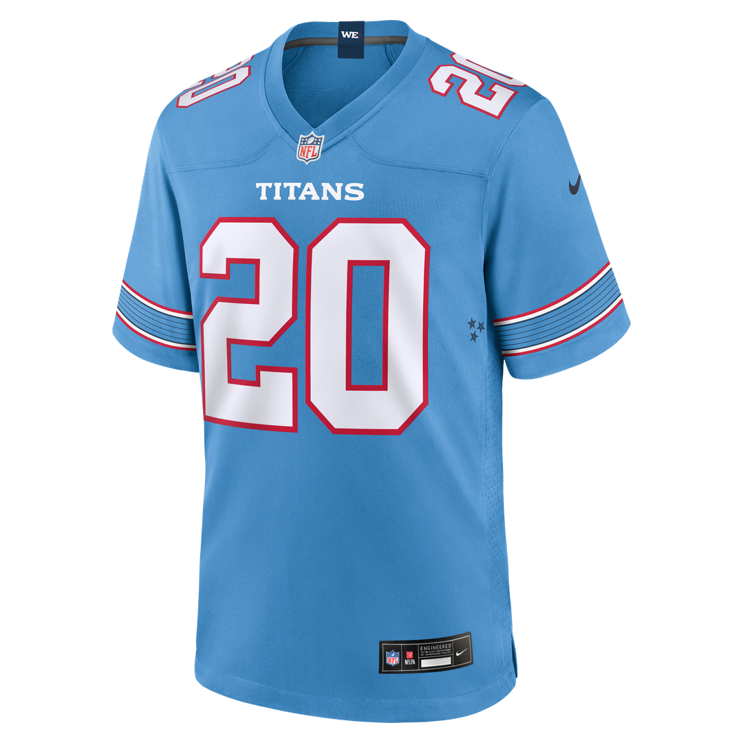Tennessee Titans Tony Pollard Light Blue Game Jersey | NFL Football Jersey