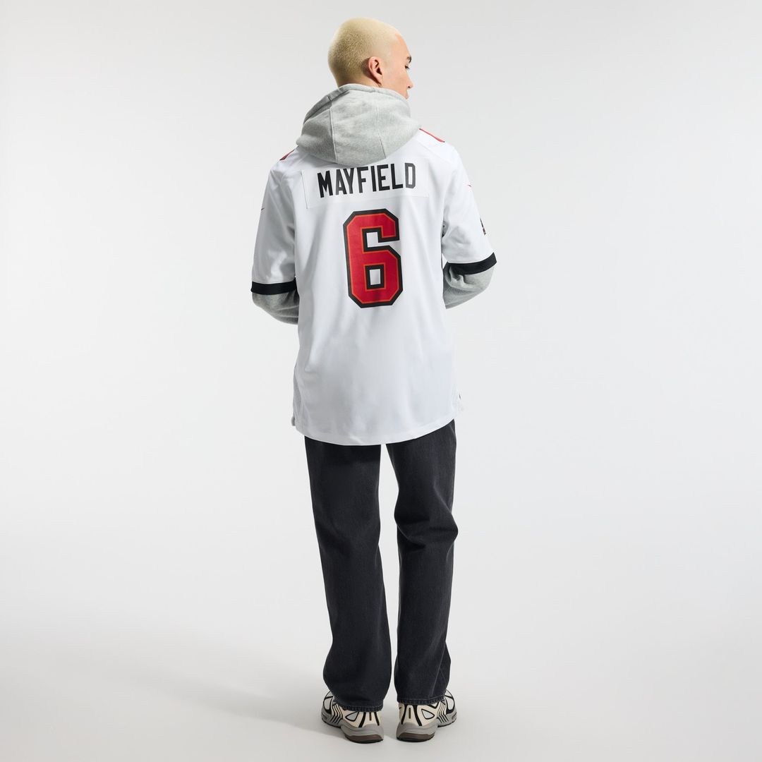Tampa Bay Buccaneers Baker Mayfield White Away Game Jersey | NFL Football Jersey