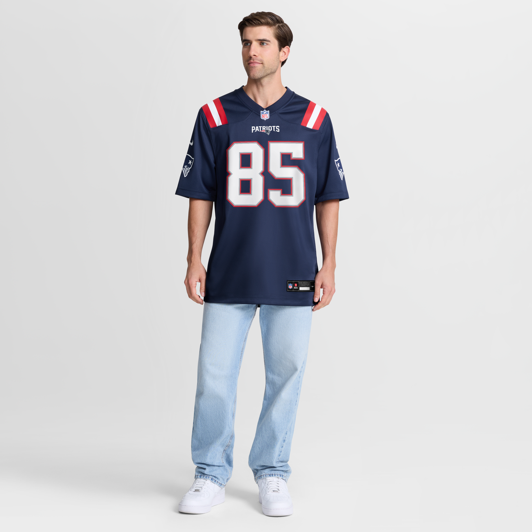 New England Patriots Hunter Henry Navy Team Game Jersey | NFL Football Jersey