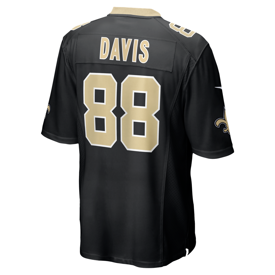 New Orleans Saints Shaquan Davis Black Game Jersey | NFL Football Jersey