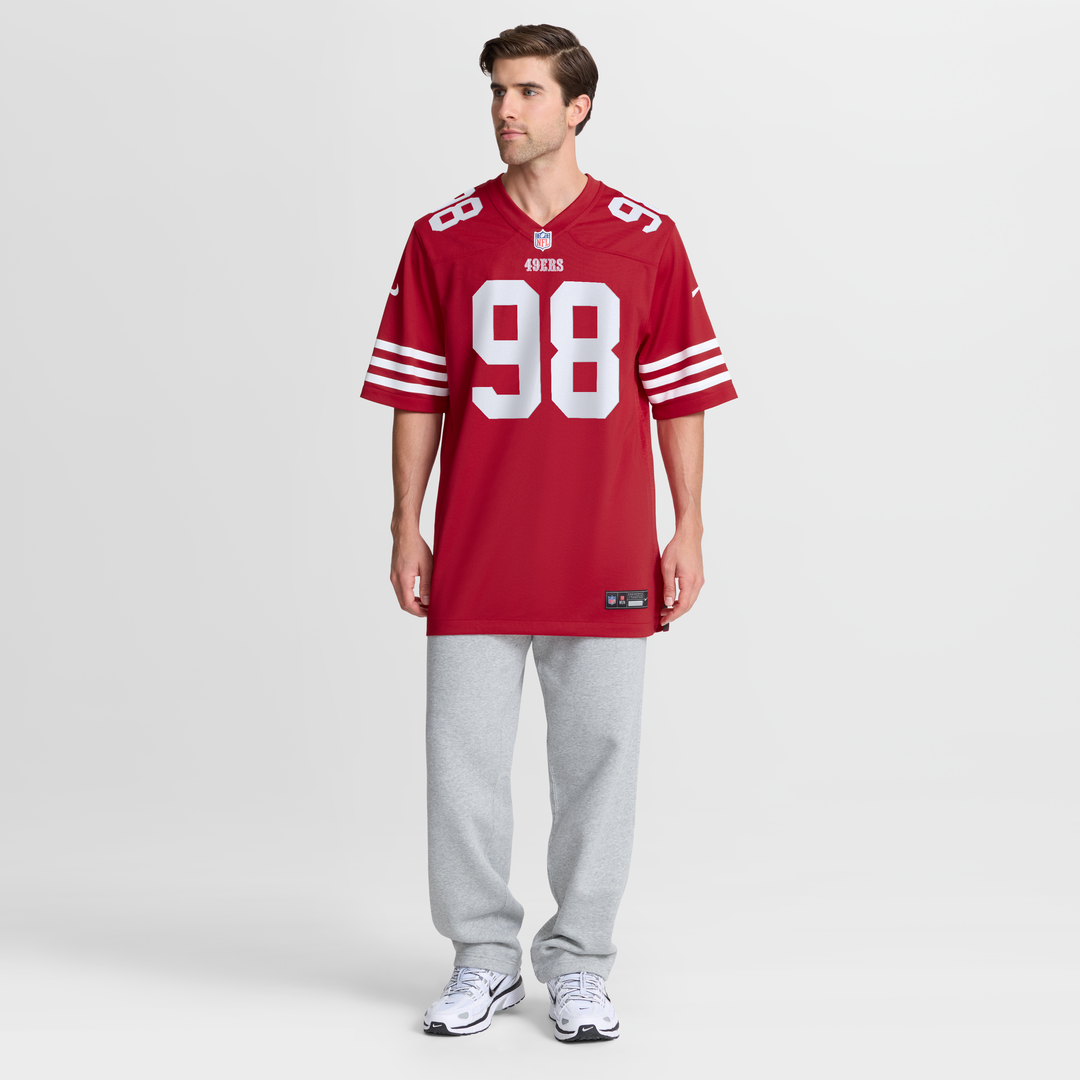 San Francisco 49ers Mykel Williams Scarlet Team Game Jersey | NFL Football Jersey