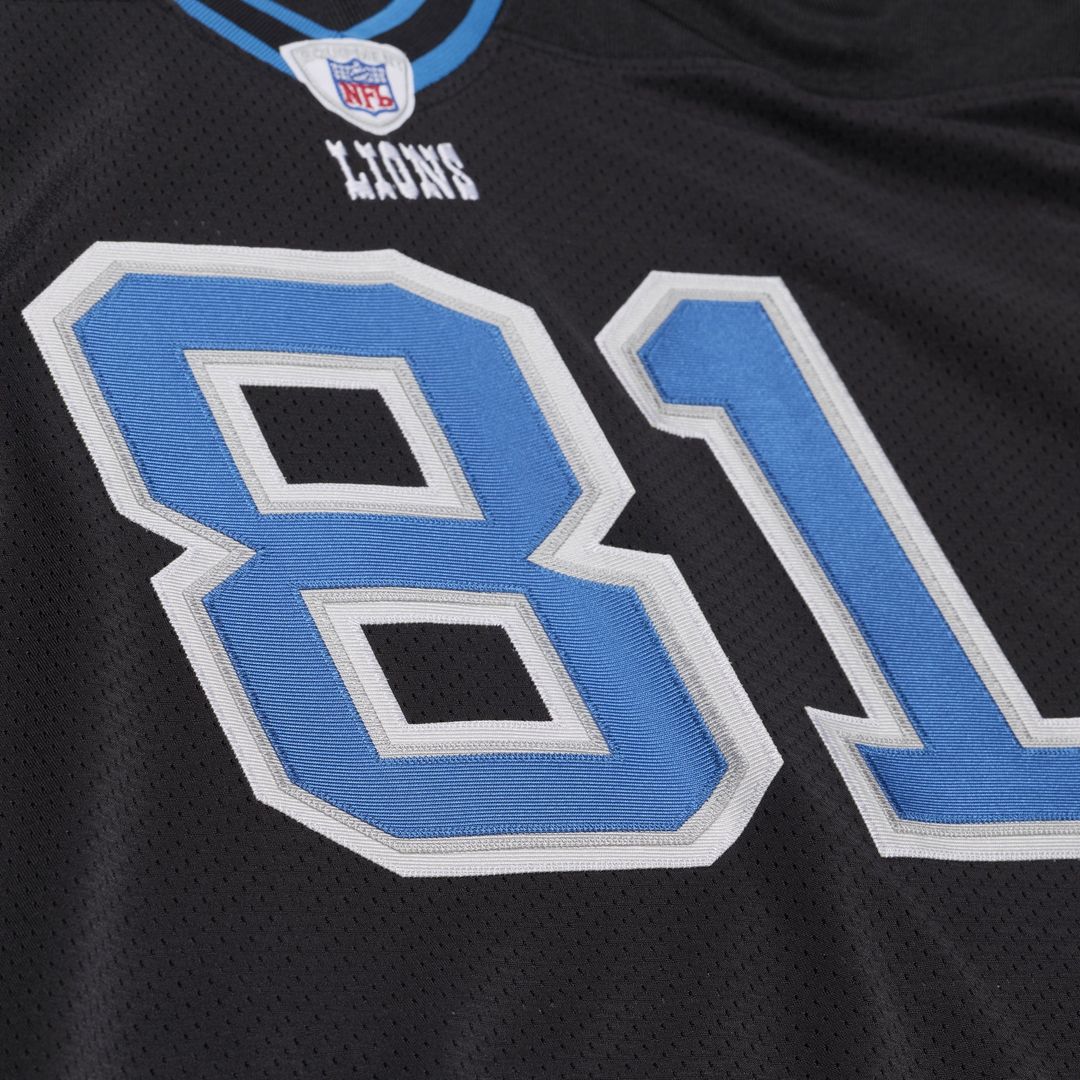 Detroit Lions Calvin Johnson Black 2007 Authentic Throwback Jersey | NFL Football Jersey
