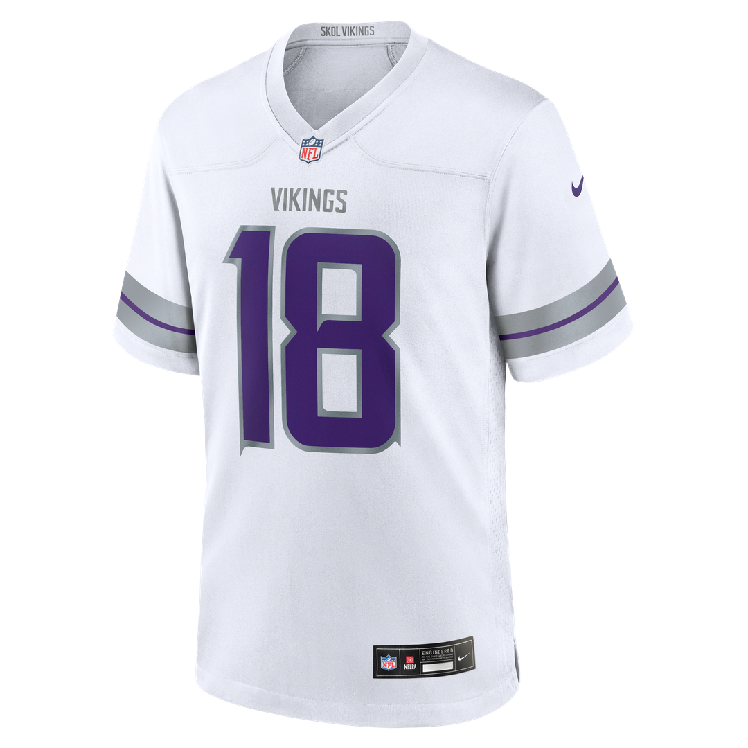 Minnesota Vikings Justin Jefferson White Alternate Game Player Jersey | NFL Football Jersey