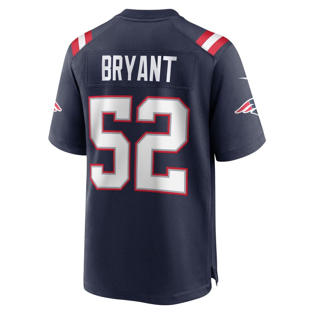 New England Patriots Marcus Bryant Navy Team Game Jersey | NFL Football Jersey