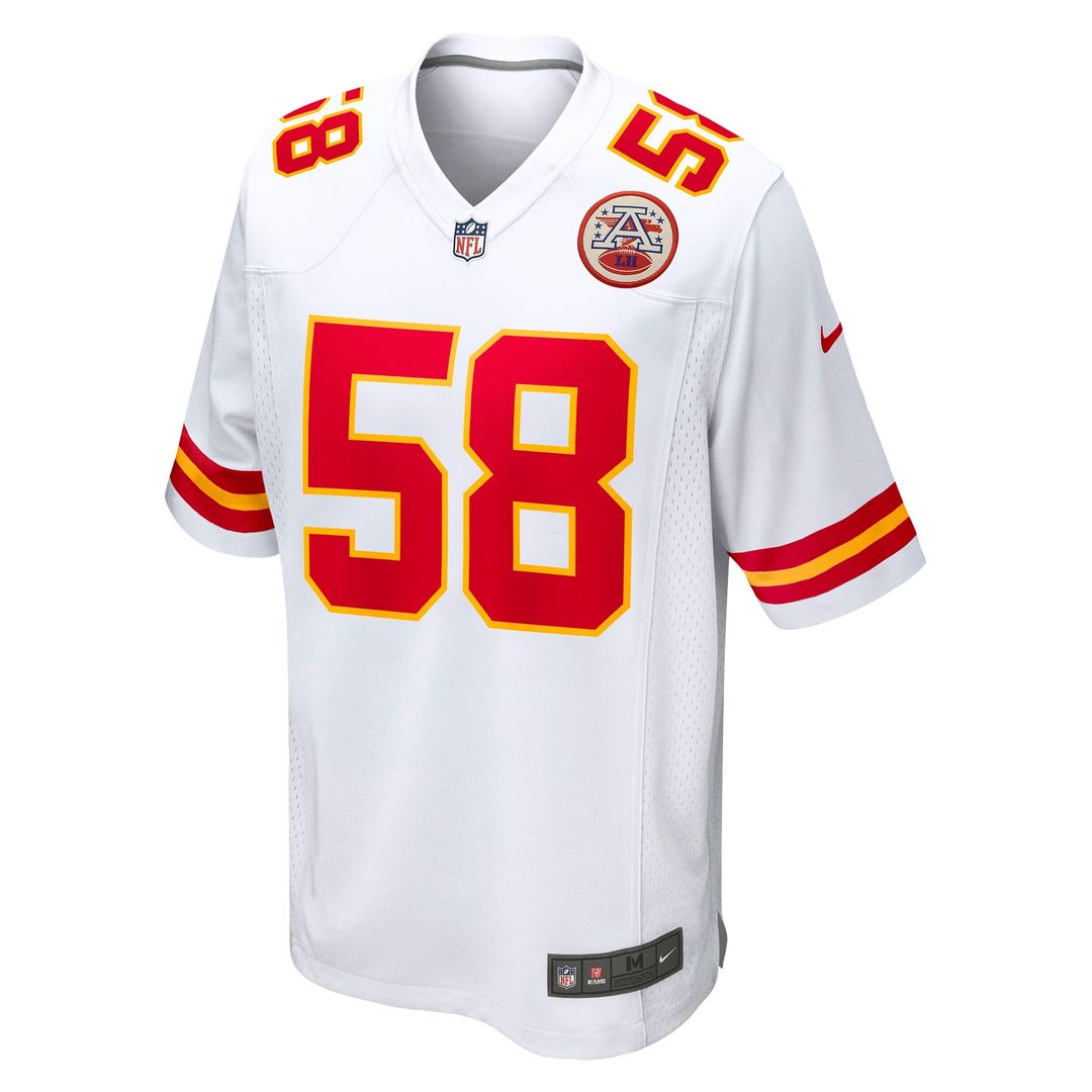 Kansas City Chiefs Derrick Thomas White Retired Player Game Jersey | NFL Football Jersey