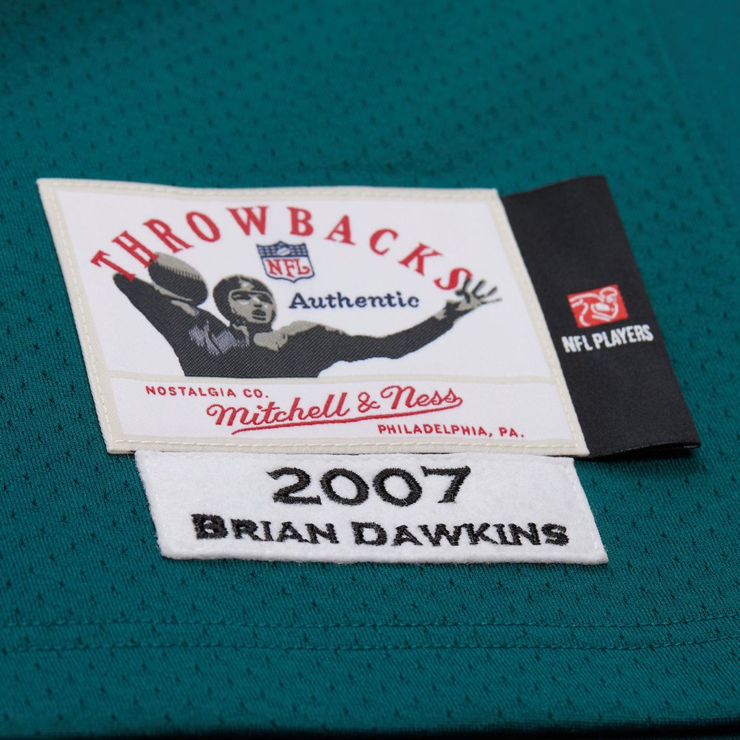 Philadelphia Eagles Brian Dawkins Green 2007 Authentic Throwback Retired Player Jersey | NFL Football Jersey