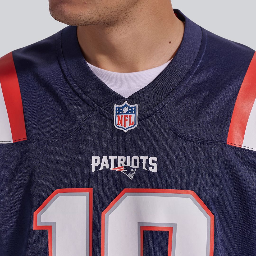 New England Patriots Drake Maye Navy Player Game Jersey | NFL Football Jersey