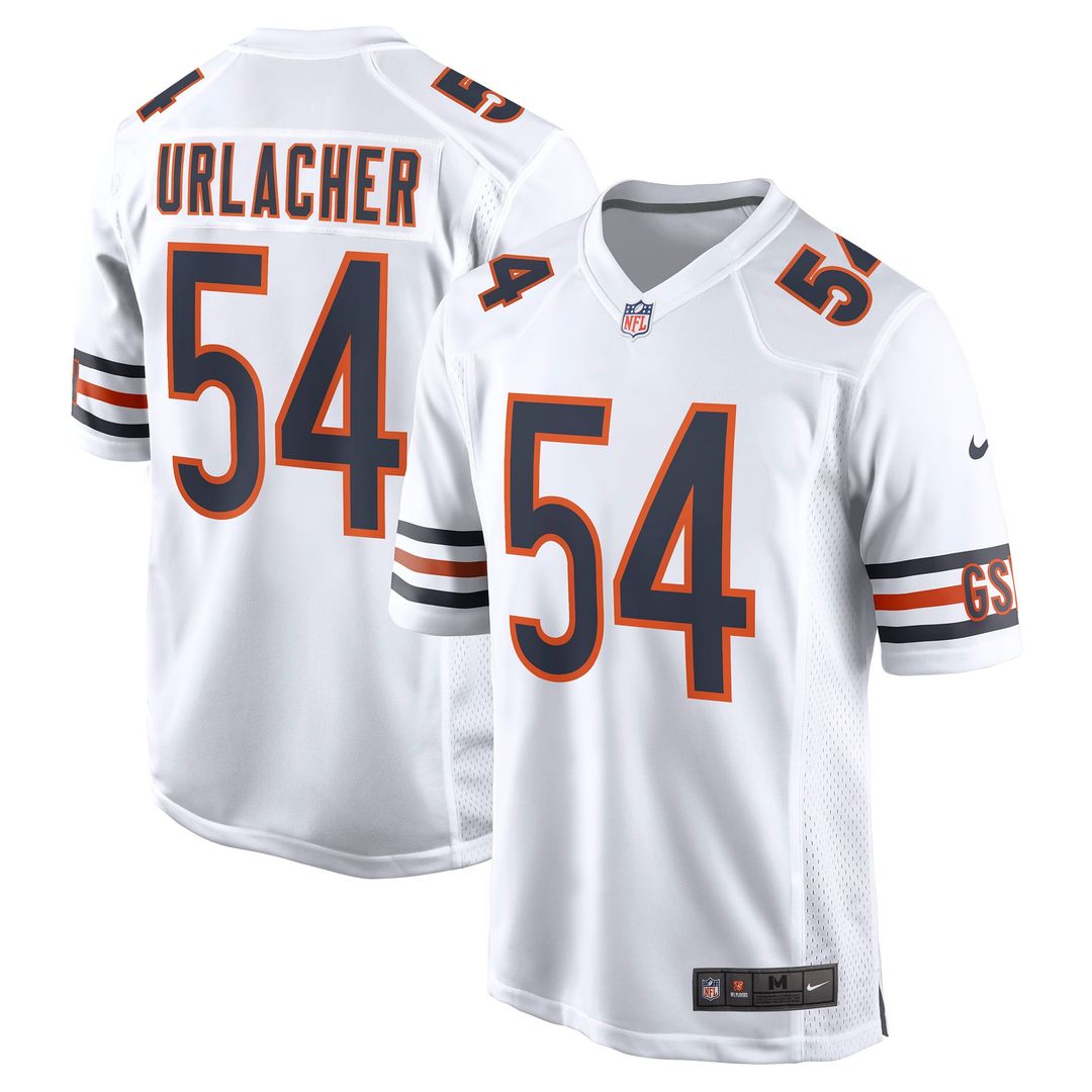 Chicago Bears Brian Urlacher White Retired Player Game Jersey | NFL Football Jersey