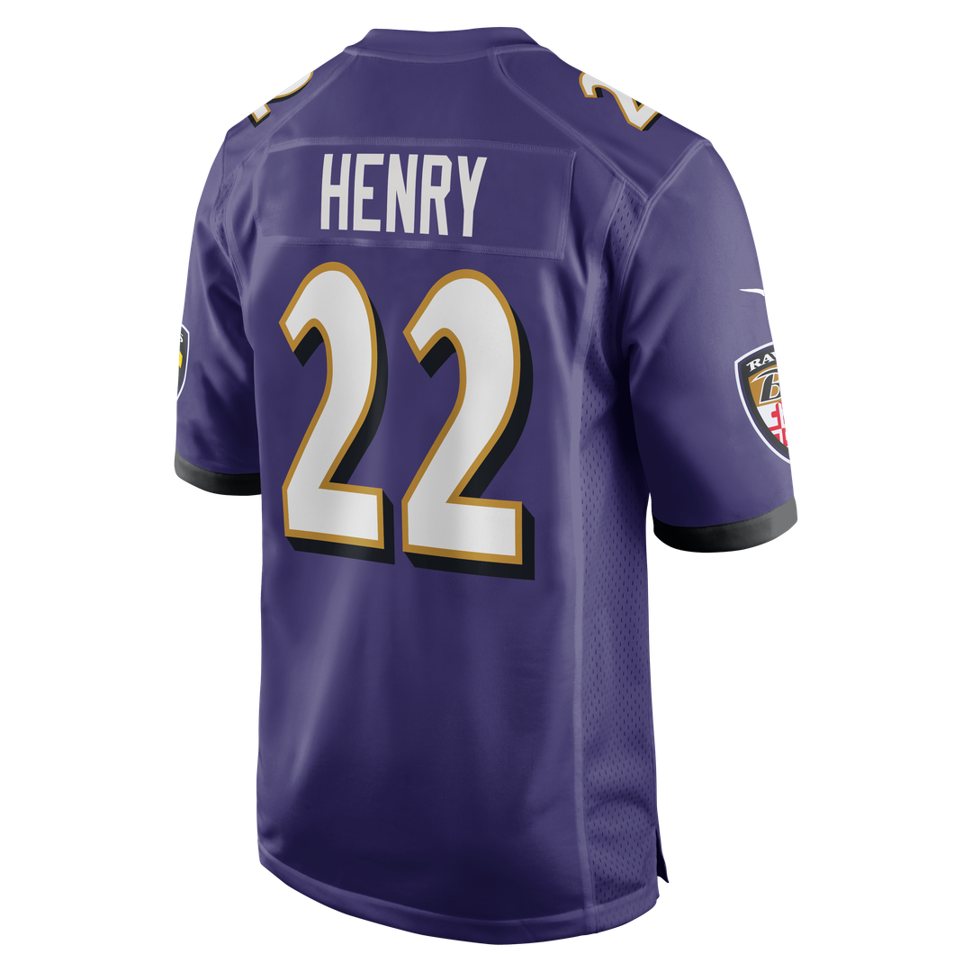 Baltimore Ravens Derrick Henry Purple Game Player Jersey | NFL Football Jersey