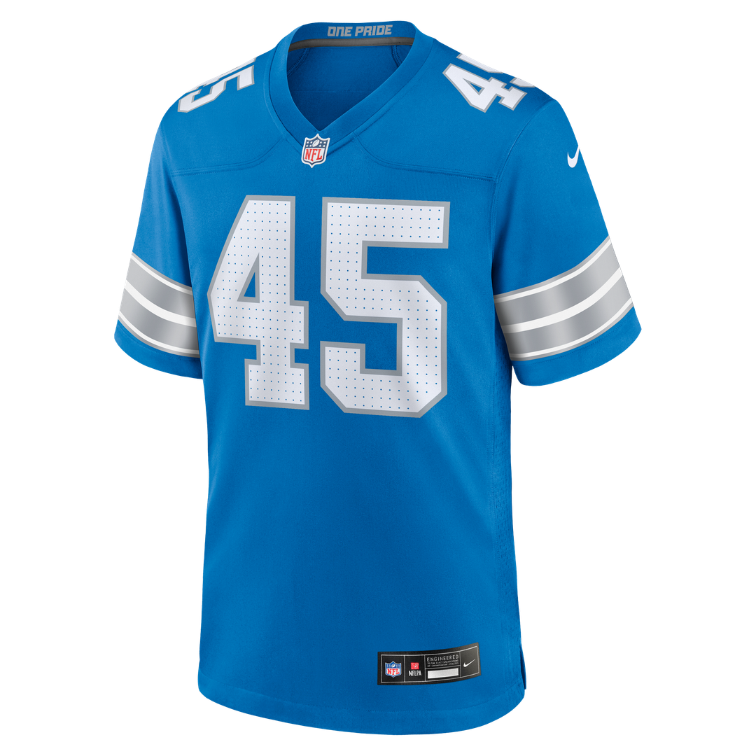 Detroit Lions Devin White Blue Team Game Jersey | NFL Football Jersey