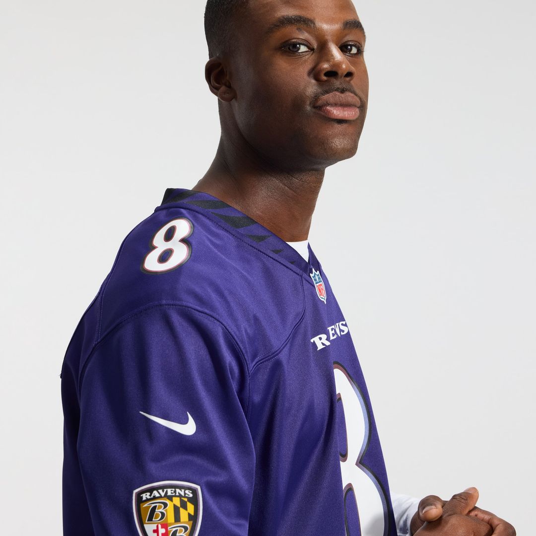 Baltimore Ravens Lamar Jackson Purple Team Game Jersey | NFL Football Jersey
