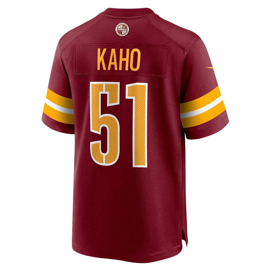Washington Commanders Ale Kaho Burgundy Team Game Jersey | NFL Football Jersey