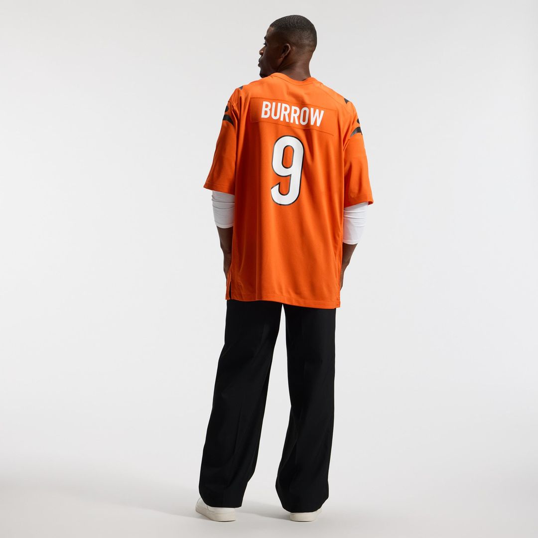 Cincinnati Bengals Joe Burrow Orange Alternate Game Jersey | NFL Football Jersey