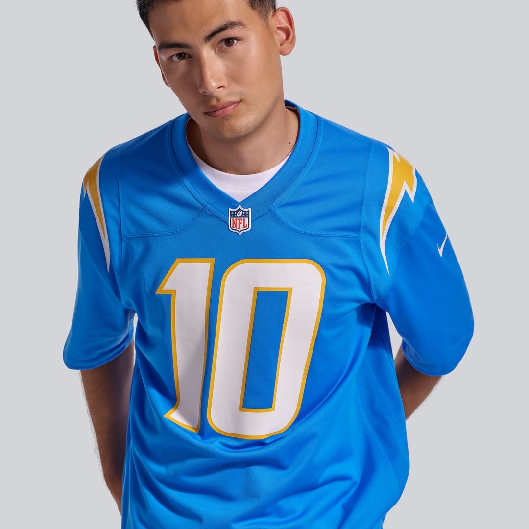 Los Angeles Chargers Justin Herbert Powder Blue Player Game Jersey | NFL Football Jersey