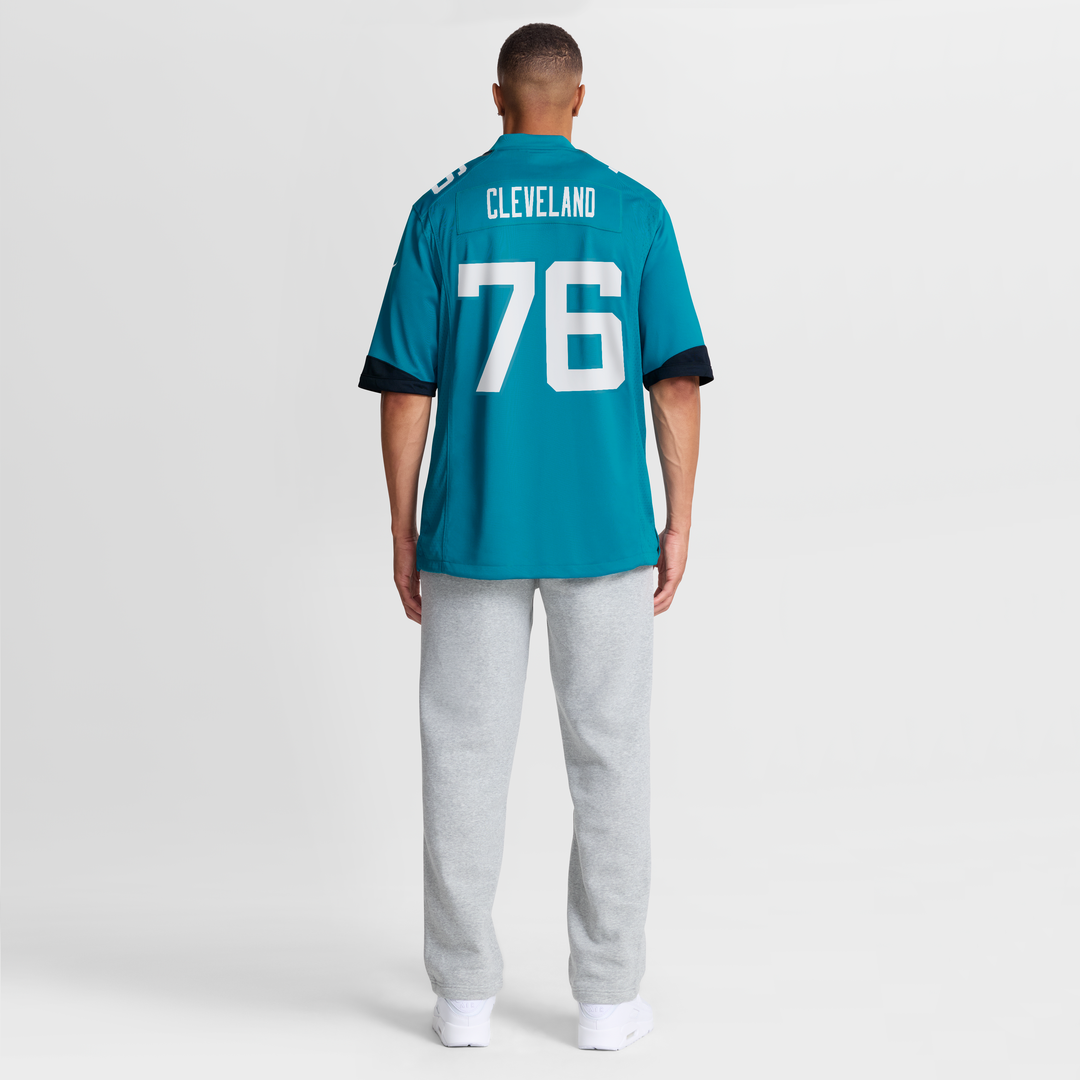 Jacksonville Jaguars Ezra Cleveland Teal Game Jersey | NFL Football Jersey