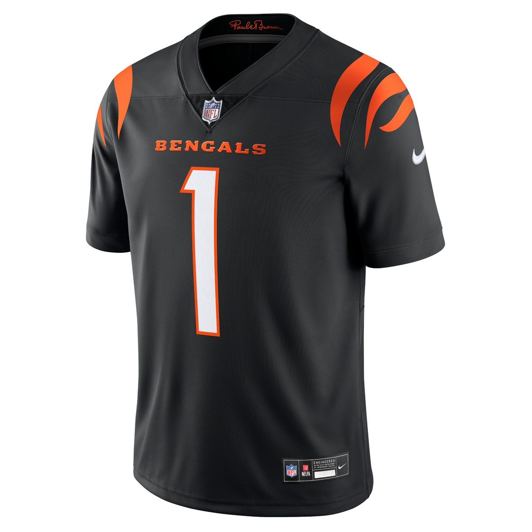 Cincinnati Bengals Ja'Marr Chase Black Vapor Untouchable Limited Jersey | NFL Football Jersey