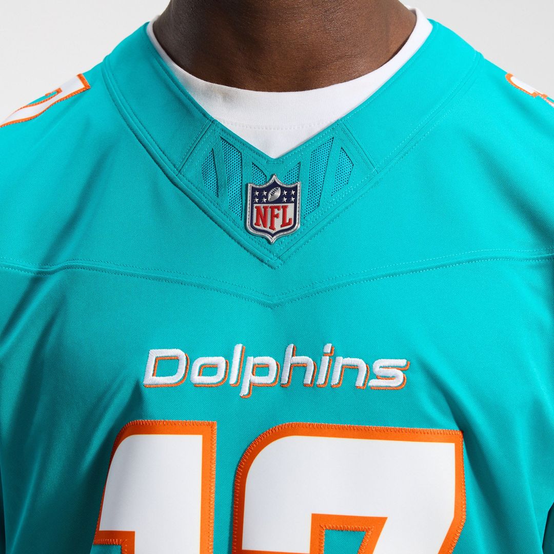 Miami Dolphins Jaylen Waddle Aqua Team Vapor F.U.S.E. Stitched Limited Jersey | NFL Football Jersey