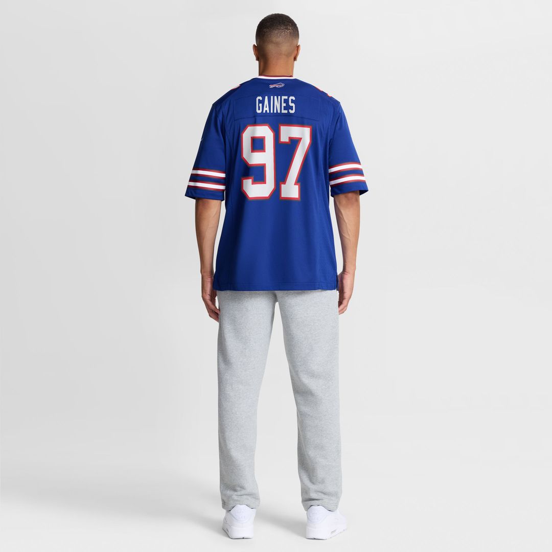 Buffalo Bills Greg Gaines Royal Team Game Jersey | NFL Football Jersey