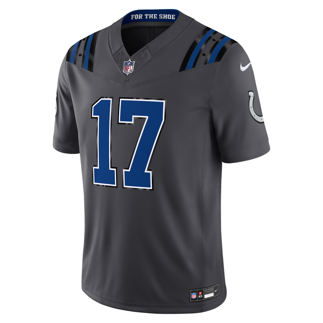 Indianapolis Colts Daniel Jones Anthracite 2026 Rivalries Collection Stitched Limited Jersey | NFL Football Jersey