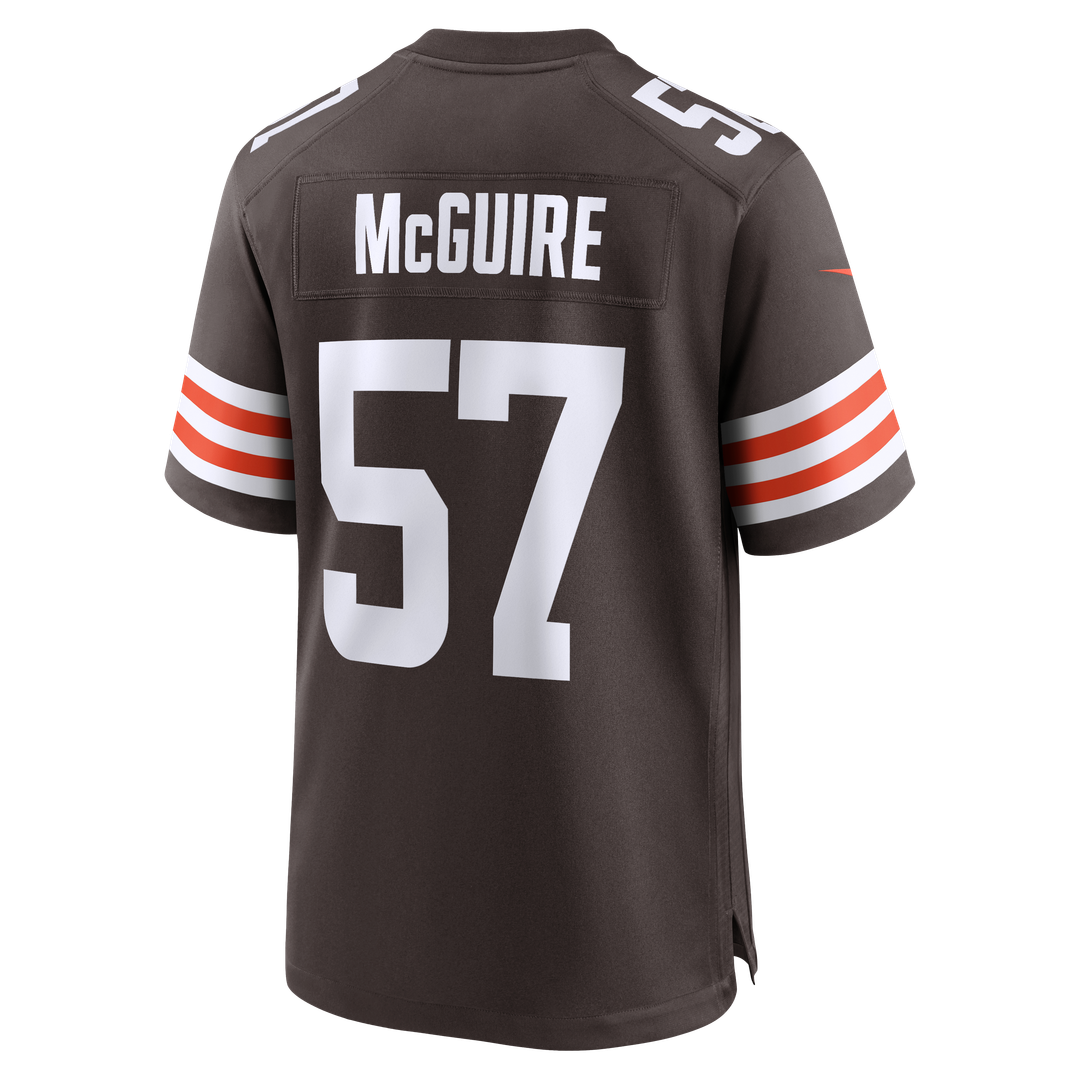 Cleveland Browns Isaiah McGuire Brown Team Game Jersey | NFL Football Jersey
