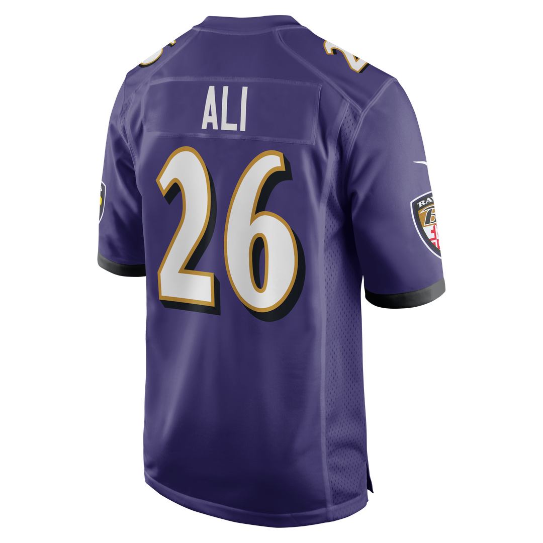 Baltimore Ravens Rasheen Ali Purple Team Game Jersey | NFL Football Jersey