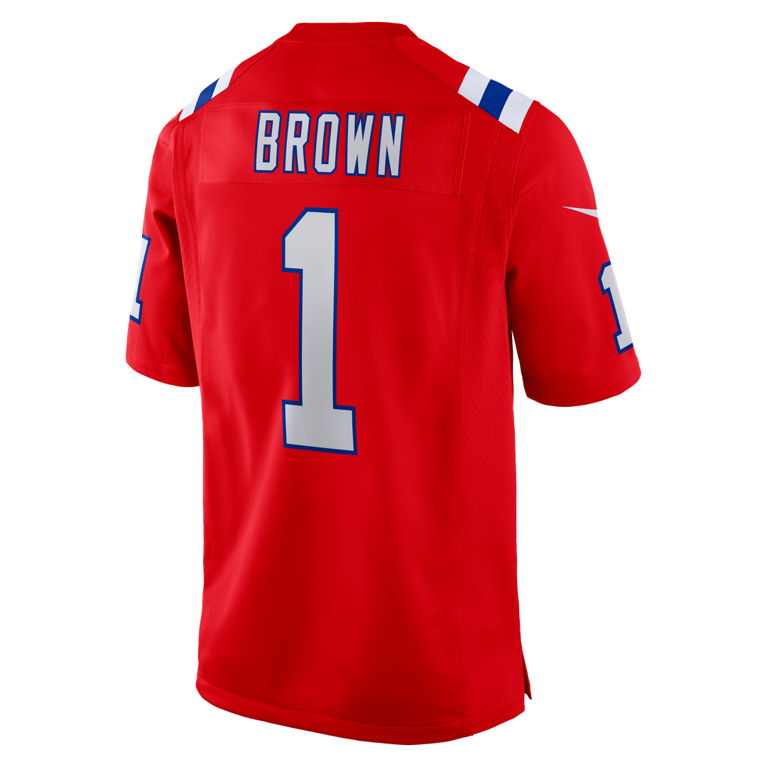 New England Patriots A.J. Brown Red Game Jersey | NFL Football Jersey