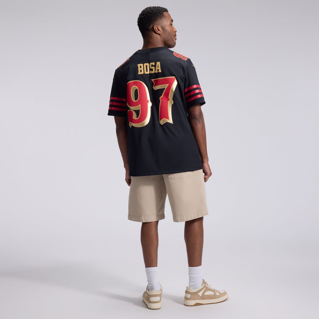 San Francisco 49ers Nick Bosa Black Rivalries Collection Stitched Limited Jersey | NFL Football Jersey