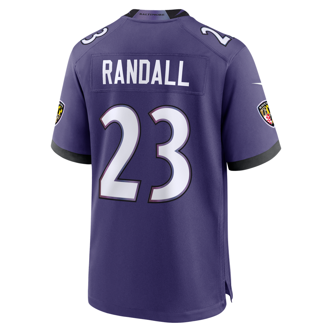 Baltimore Ravens Adam Randall Purple Team Game Jersey | NFL Football Jersey