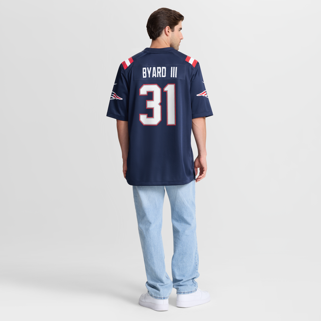 New England Patriots Kevin Byard III Navy Team Game Jersey | NFL Football Jersey