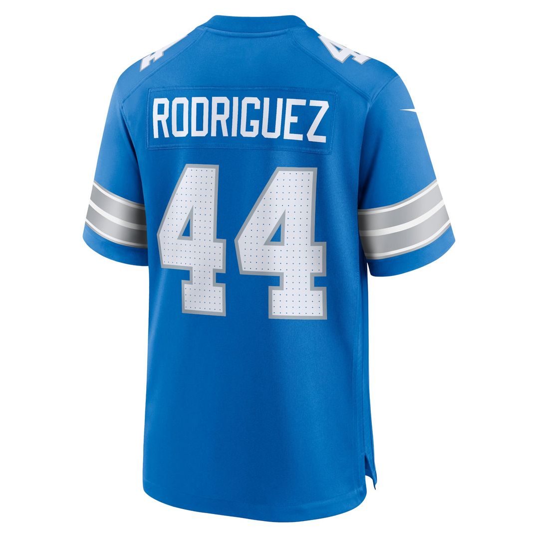Detroit Lions Malcolm Rodriguez Blue Game Jersey | NFL Football Jersey