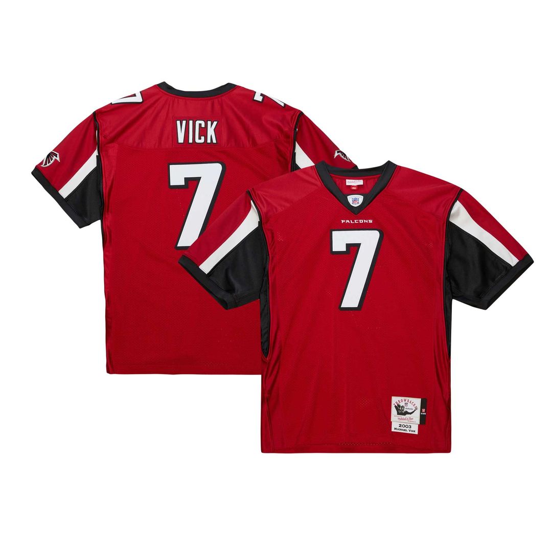Atlanta Falcons 2003 Michael Vick Red Authentic Throwback Retired Player Jersey | NFL Football Jersey