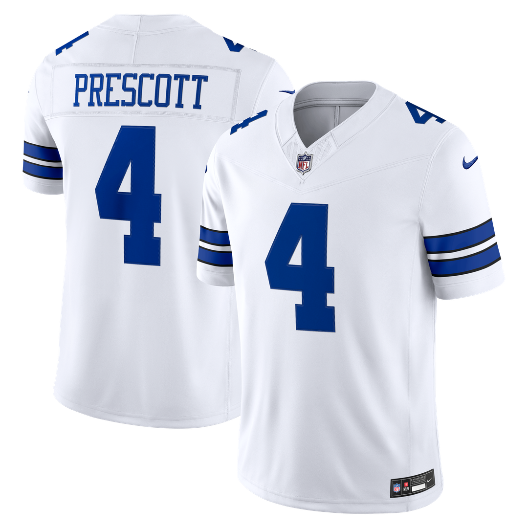 Dallas Cowboys Dak Prescott White Vapor F.U.S.E. Stitched Limited Jersey | NFL Football Jersey