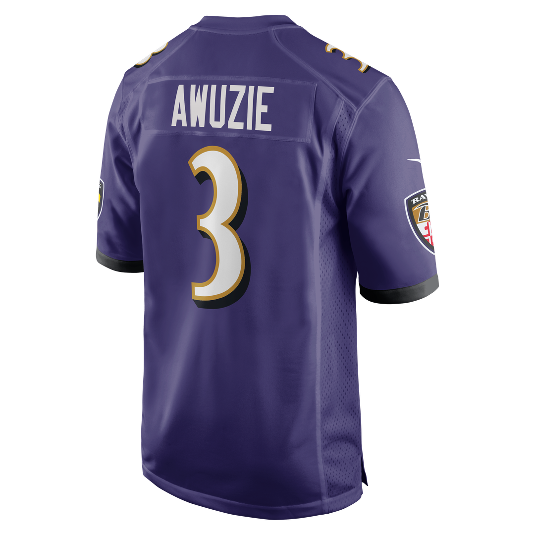 Baltimore Ravens Chidobe Awuzie Purple Team Game Jersey | NFL Football Jersey