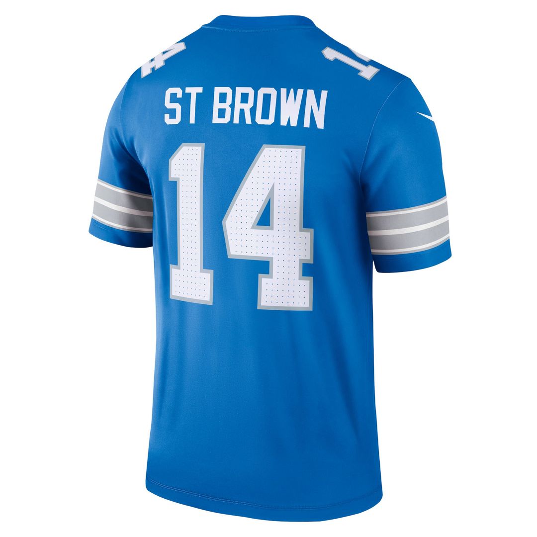 Detroit Lions Amon-Ra St. Brown Blue Legend Player Performance Top