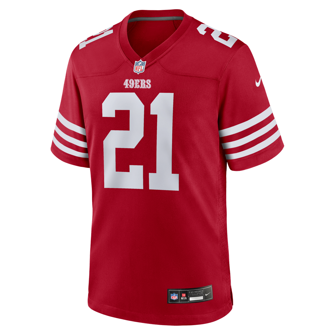 San Francisco 49ers Deion Sanders Scarlet Team Retired Player Game Jersey | NFL Football Jersey