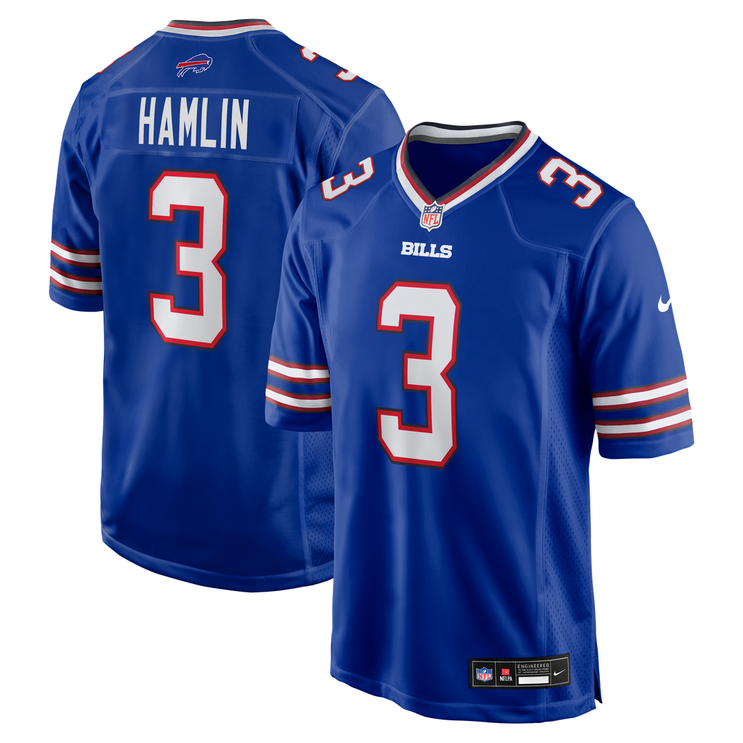 Buffalo Bills Damar Hamlin Royal Game Jersey | NFL Football Jersey
