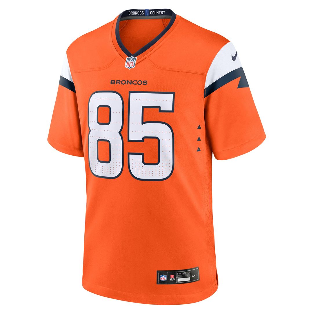 Denver Broncos Lucas Krull Orange Team Game Jersey | NFL Football Jersey