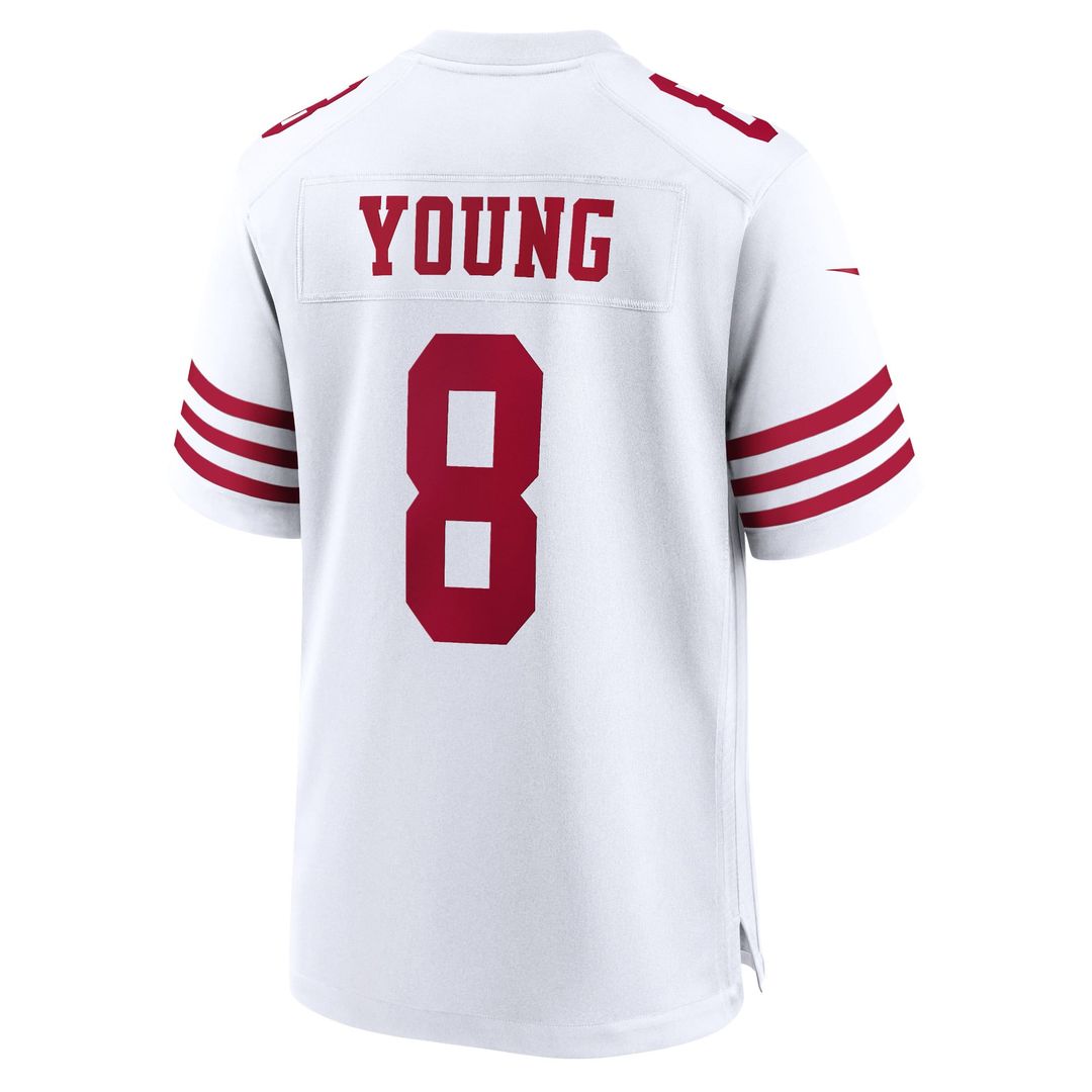 San Francisco 49ers Steve Young White Retired Player Game Jersey | NFL Football Jersey