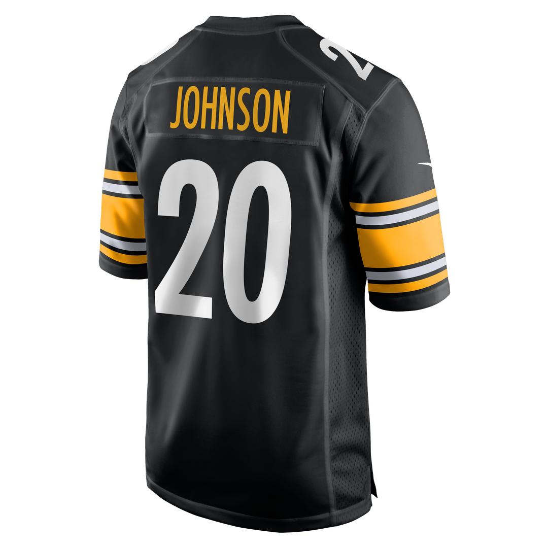 Pittsburgh Steelers Kaleb Johnson Black Team Game Jersey | NFL Football Jersey