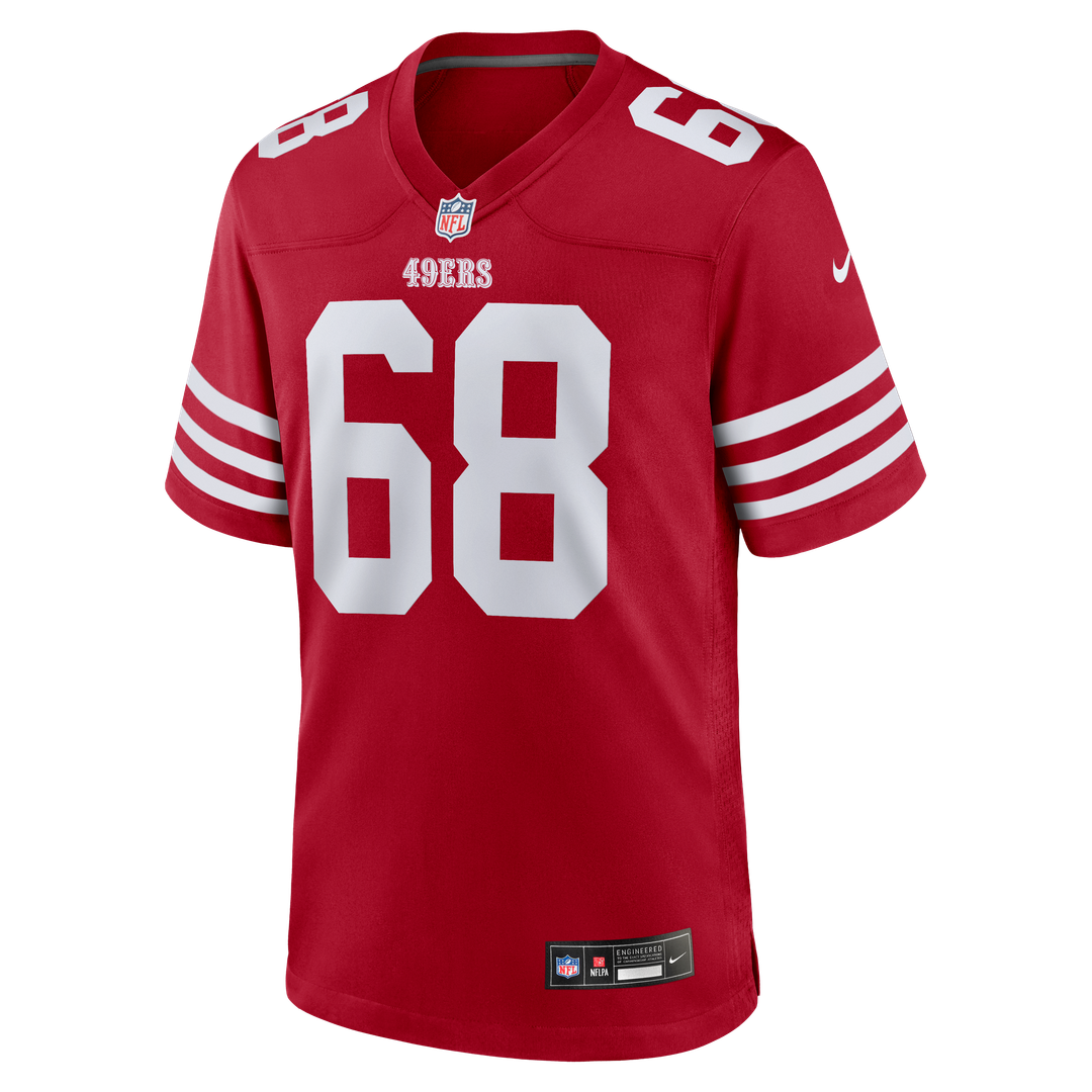 San Francisco 49ers Colton McKivitz Scarlet Game Jersey | NFL Football Jersey