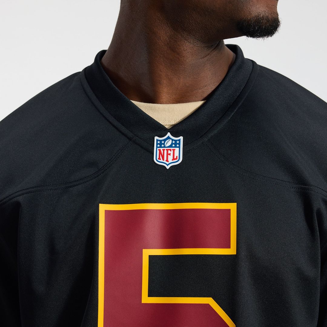 Hail Raiser Men's Washington Commanders Jayden Daniels Black Alternate Game Jersey | NFL Football Jersey