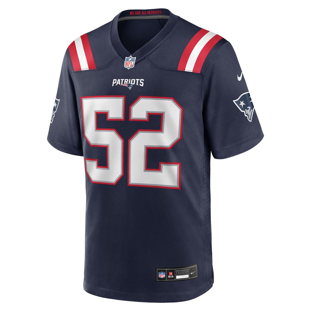New England Patriots Marcus Bryant Navy Team Game Jersey | NFL Football Jersey