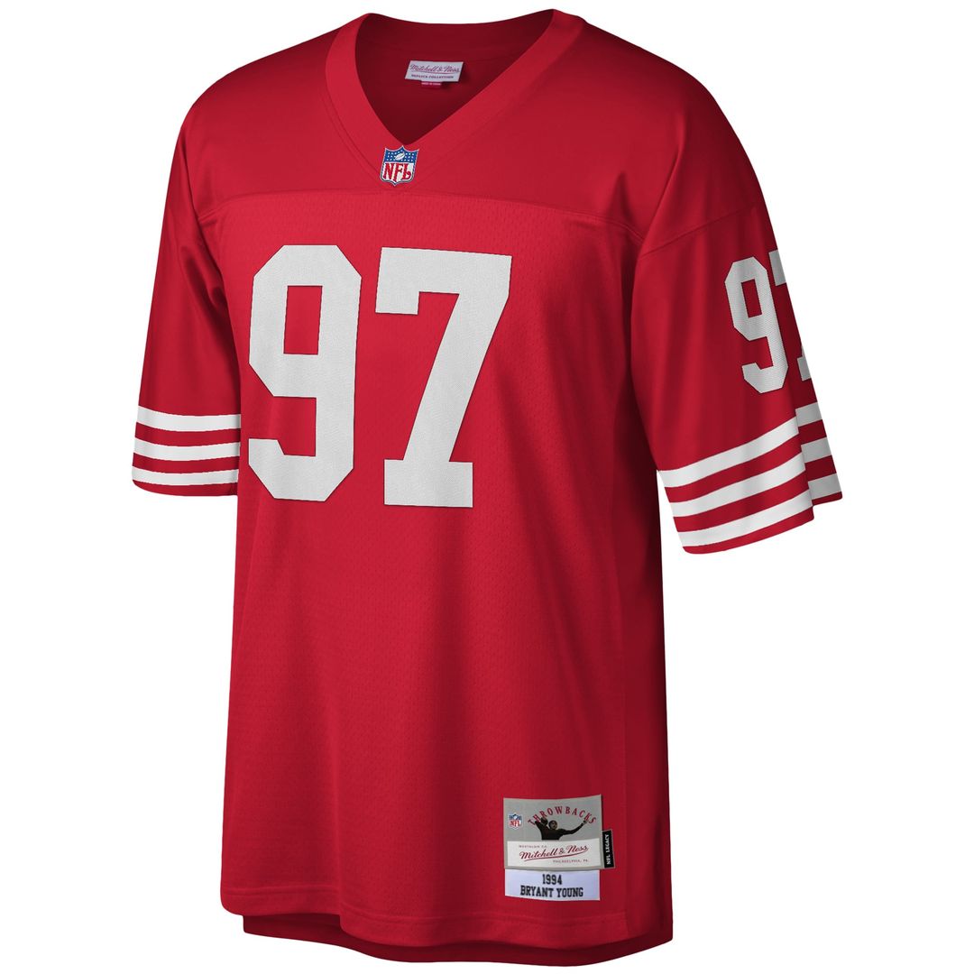 San Francisco 49ers Bryant Young Scarlet Legacy Replica Jersey | NFL Football Jersey