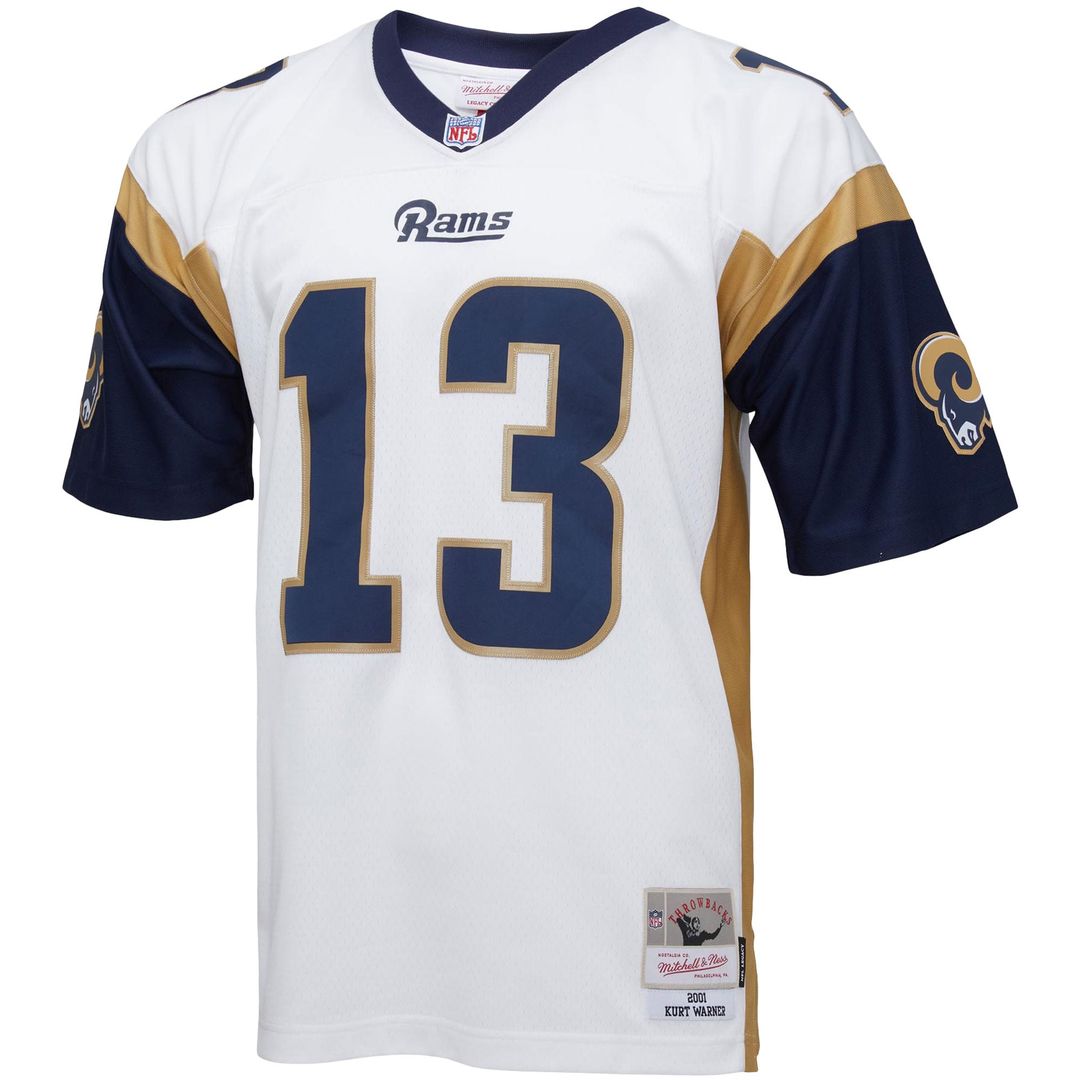 Los Angeles Rams Kurt Warner White Big & Tall 2001 Retired Player Replica Jersey | NFL Football Jersey