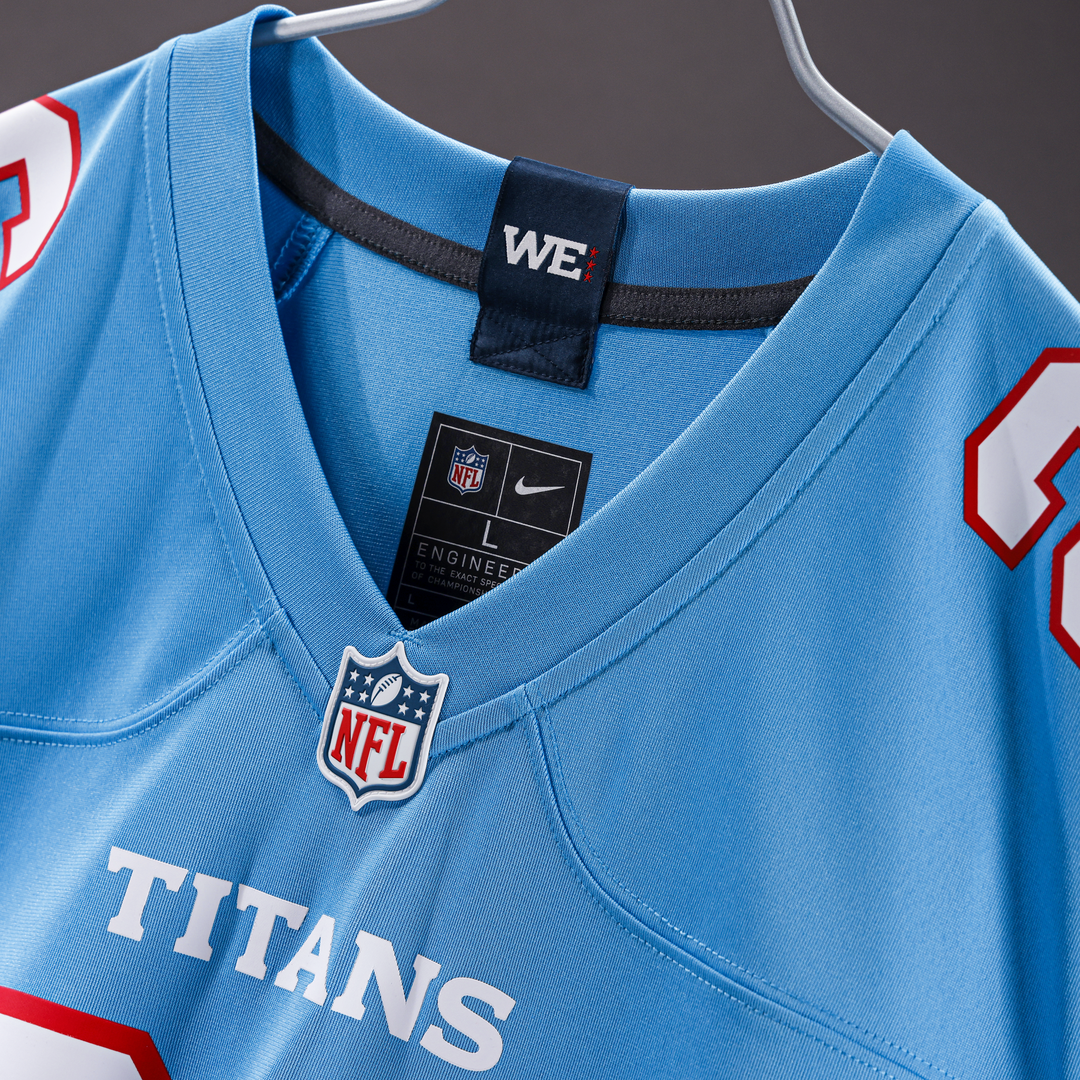 Tennessee Titans Tony Pollard Light Blue Game Jersey | NFL Football Jersey