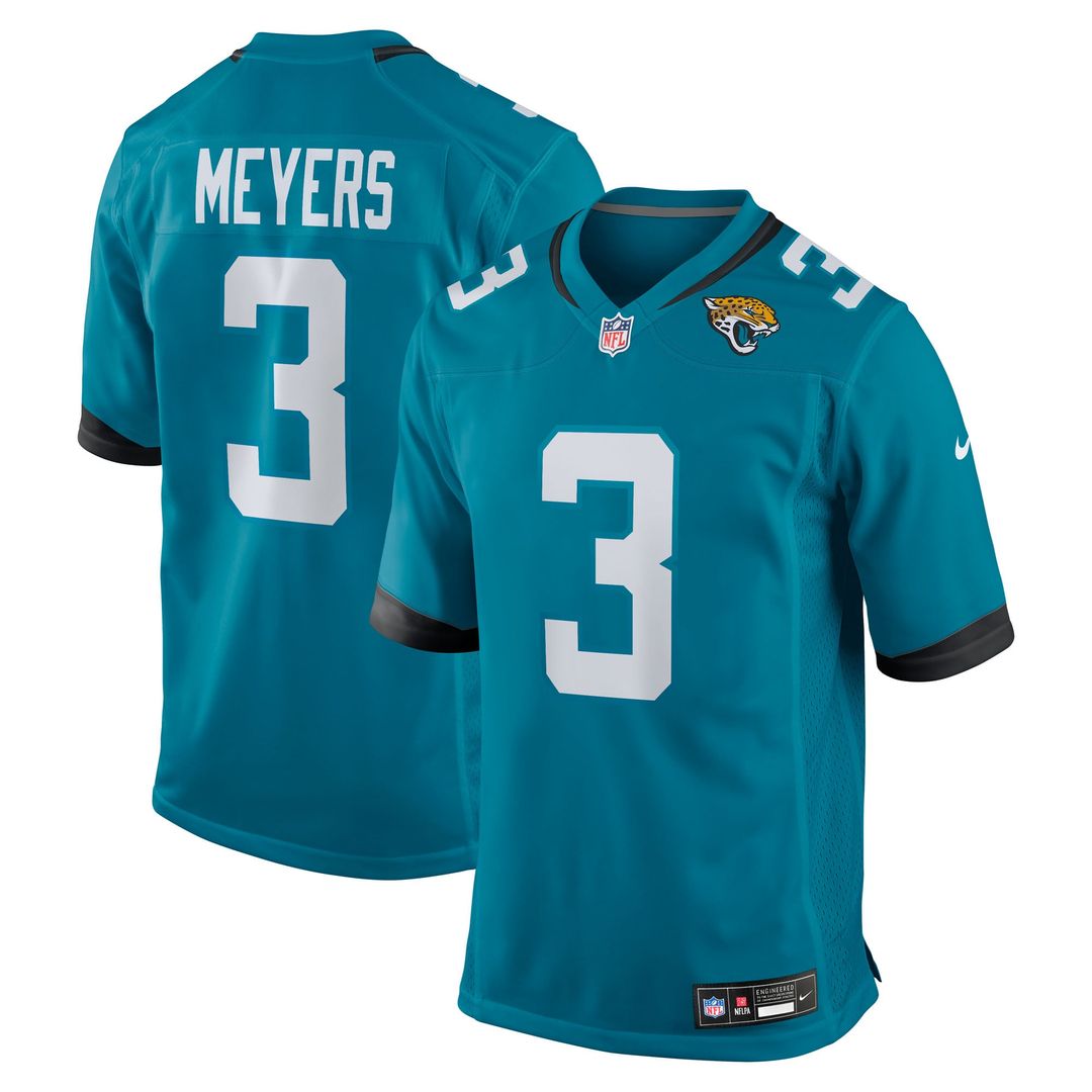 Jacksonville Jaguars Jakobi Meyers Black Alternate Game Jersey | NFL Football Jersey