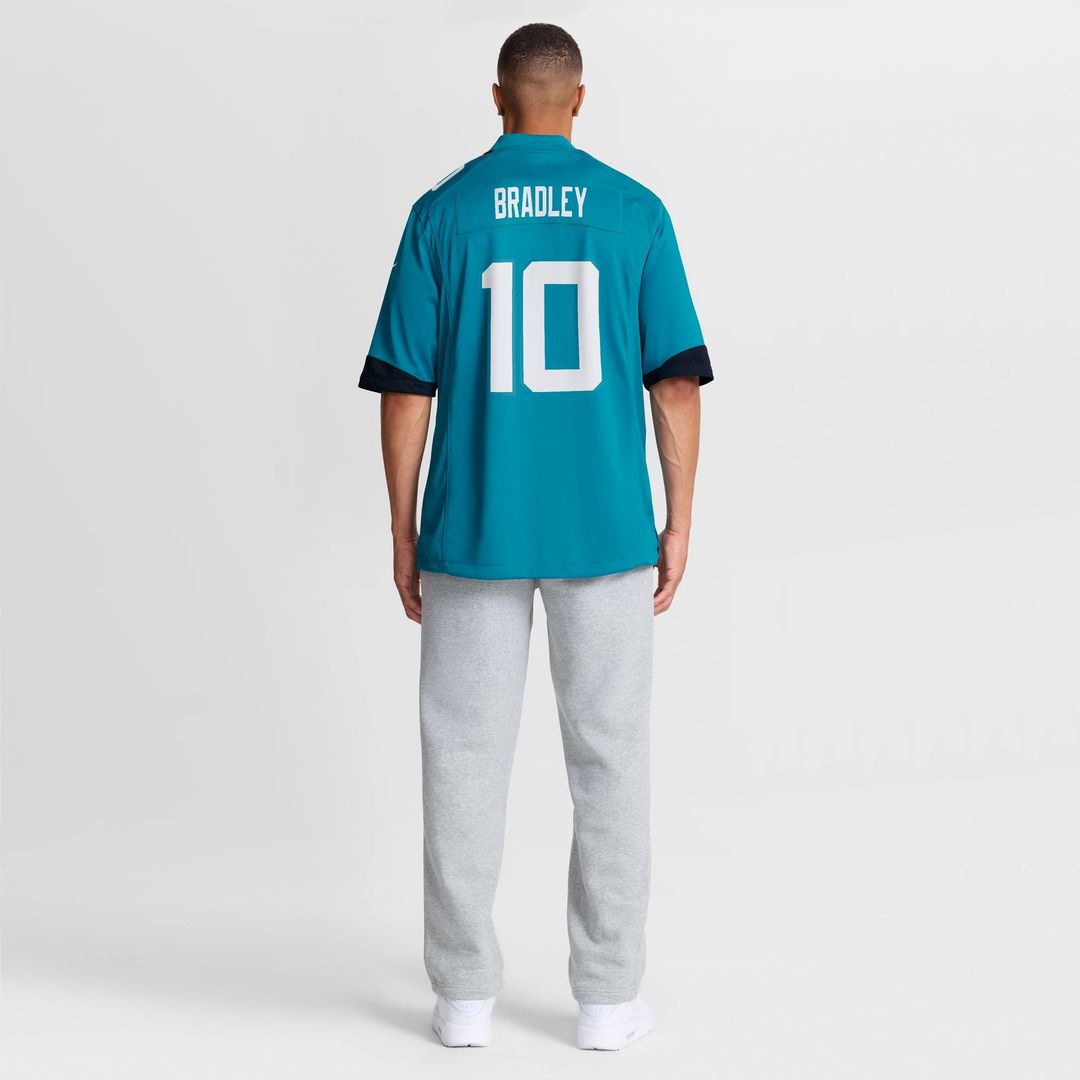 Jacksonville Jaguars Carter Bradley Teal Team Game Jersey | NFL Football Jersey